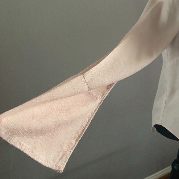 Tru Luxe Jeans Pink Button-down Top/Blouse  Long Sleeves Size XS - Picture 5 of 12
